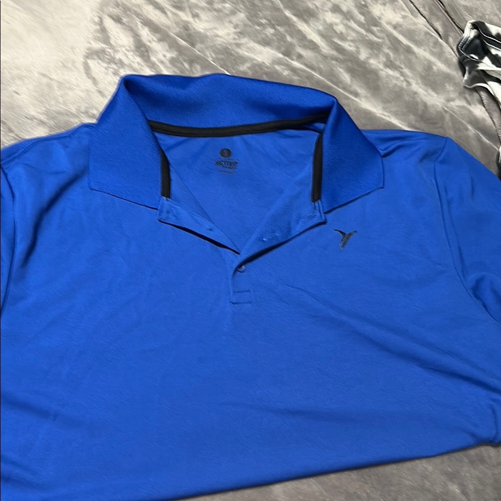 Active USA Blue Performance Polo Shirt 4th of July